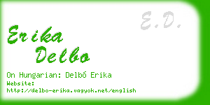 erika delbo business card